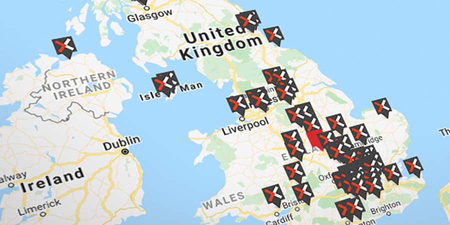 Colo-X UK data centre map