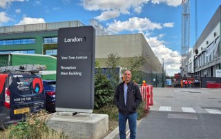 Tim Anker of Colo-X at the NTT LON1 data centre in Dagenham