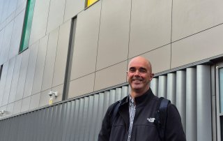 Tim Anker of Colo-X outside Cloud House data centre, London Docklands.